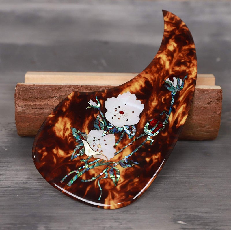 Vencetmat Acoustic Guitar Pick Guard for Most Martin - Right Hand Inlaid Abalone Flower - Image 4